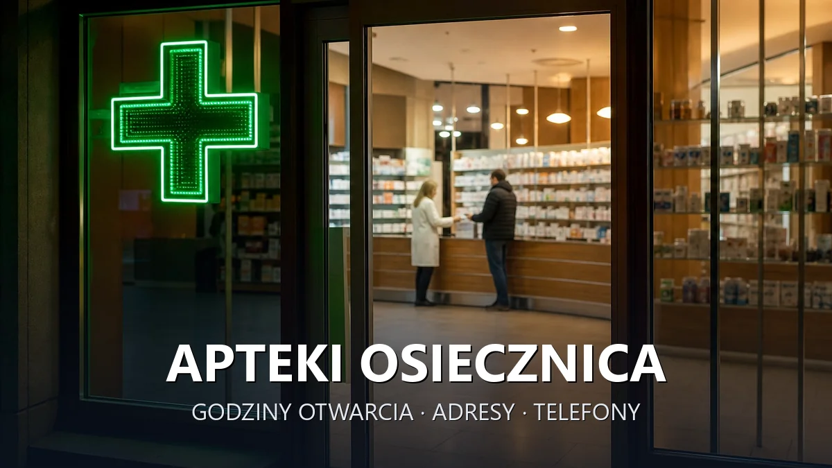 Apteki Osiecznica, powiat bolesławiecki - adresy, telefony, godziny otwarcia