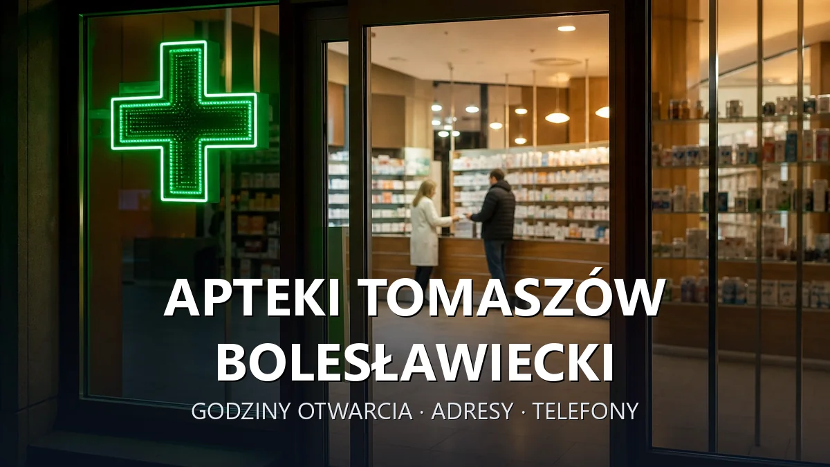 Apteki Tomaszów Bolesławiecki, gmina Warta Bolesławiecka, powiat bolesławiecki - adresy, telefony, godziny otwarcia