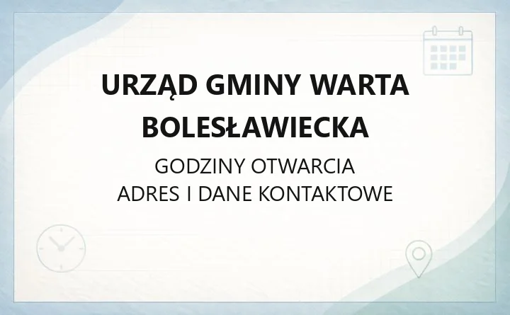 Urząd Gminy Warta Bolesławiecka - kontakt, godziny, wydziały i e-usługi