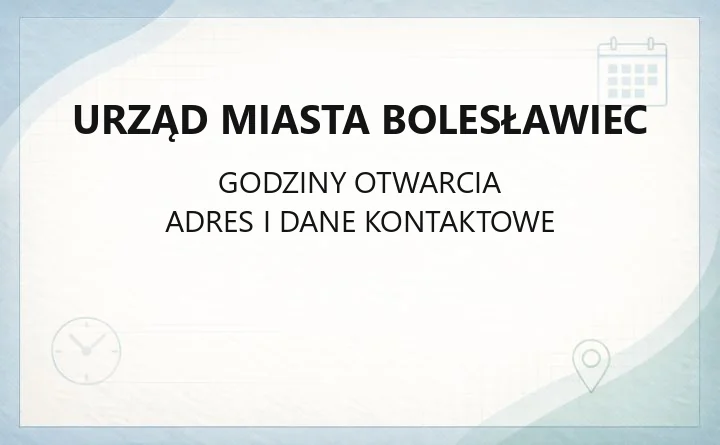 Urząd Miasta Bolesławiec - kontakt, wydziały, paszporty, karta mieszkańca
