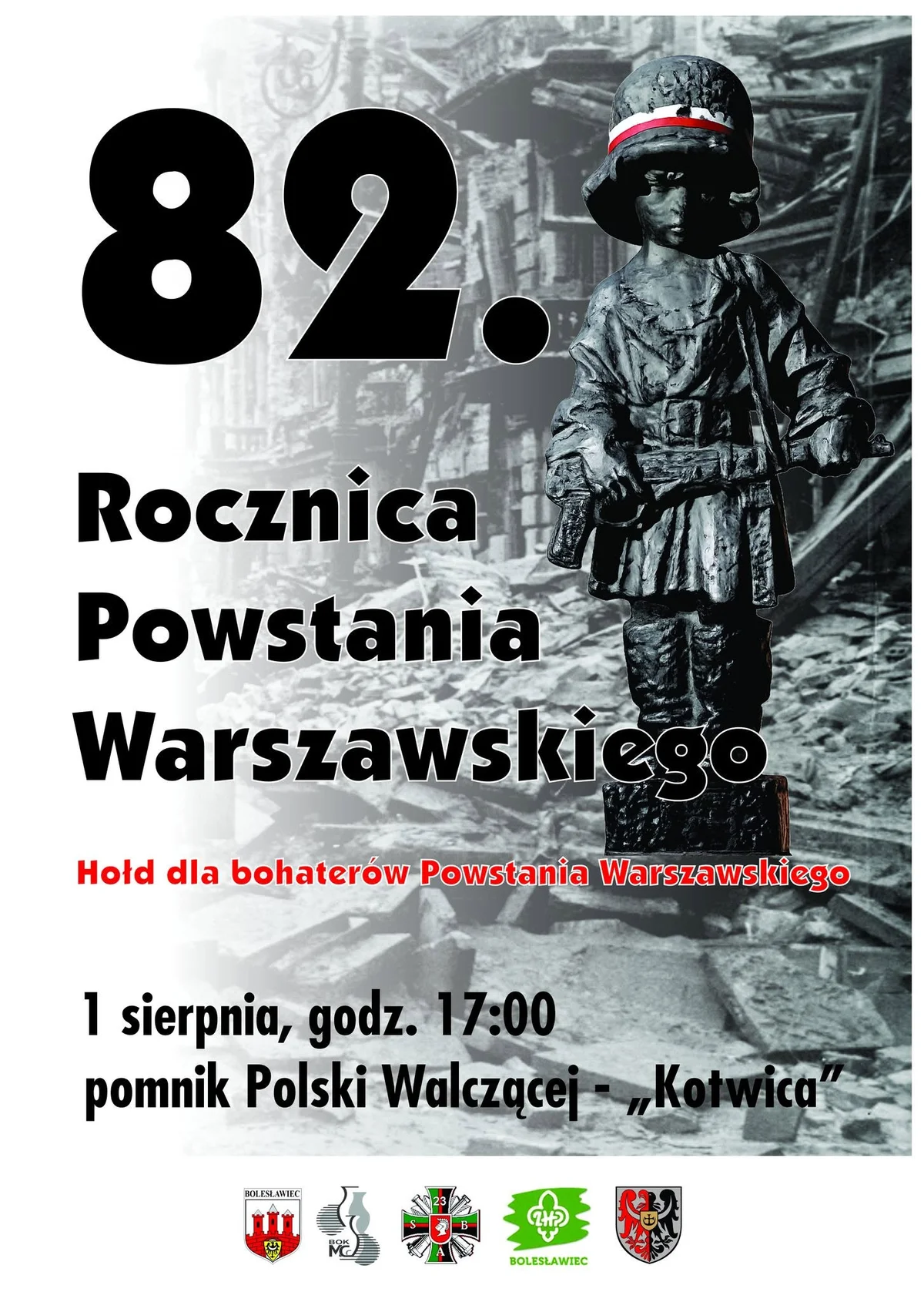 Grafika promocyjna wydarzenia 82. rocznica Powstania Warszawskiego