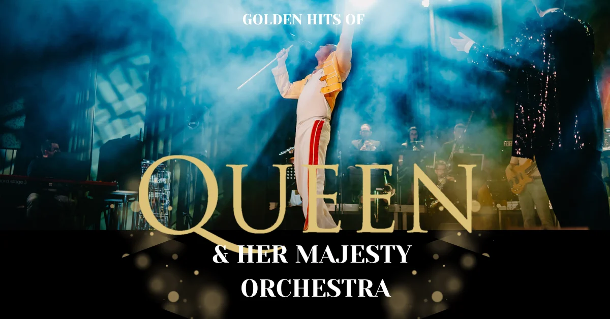 Grafika promocyjna wydarzenia Golden Hits of Queen w Bolesławcu