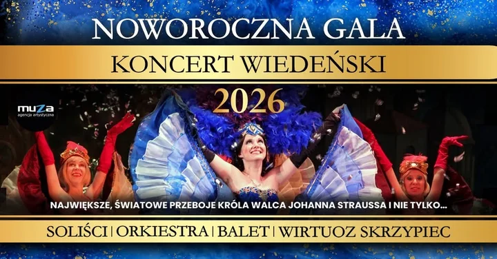 Grafika promocyjna wydarzenia Noworoczna Gala – Koncert Wiedeński 2026 w Bolesławcu