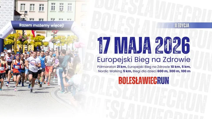 Grafika promocyjna wydarzenia BolesławiecRun — Europejski Bieg na Zdrowie 2026