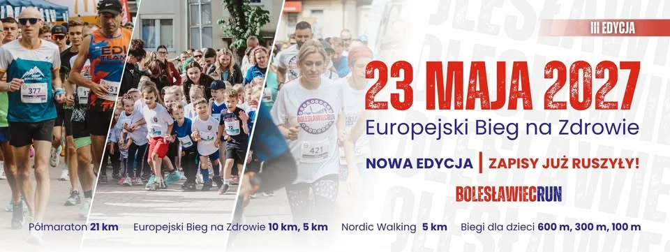 Grafika promocyjna wydarzenia BolesławiecRun – Europejski Bieg na Zdrowie 2027