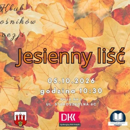 Grafika promocyjna wydarzenia Jesienny liść