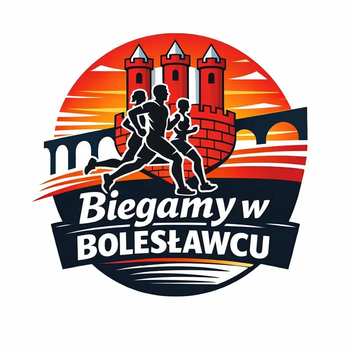 Grafika promocyjna wydarzenia Klub biegacza Bolesławiec zaprasza na spotkanie organizacyjne i krótkie rozbieganie