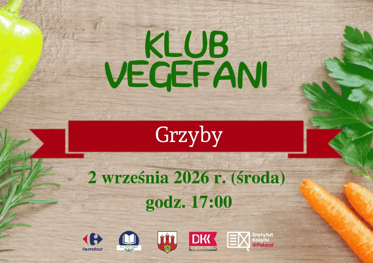 Grafika promocyjna wydarzenia Klub Vegefani - Grzyby