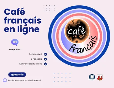 Grafika promocyjna wydarzenia Café français en ligne