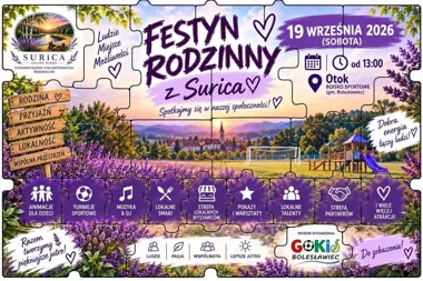 Grafika promocyjna wydarzenia Festyn Rodzinny z Surica w Otoku