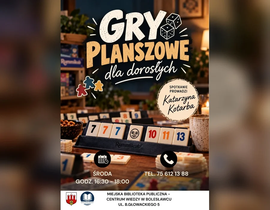 Grafika promocyjna wydarzenia Warsztaty gier z Katarzyną Kotarbą