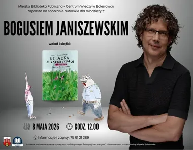 Boguś Janiszewski w Bolesławcu - biblioteka otwiera rozmowę bez tabu