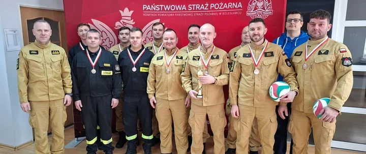 Strażacy KP PSP w Bolesławcu na podium - trzecie miejsce w Międzygminnej Lidze