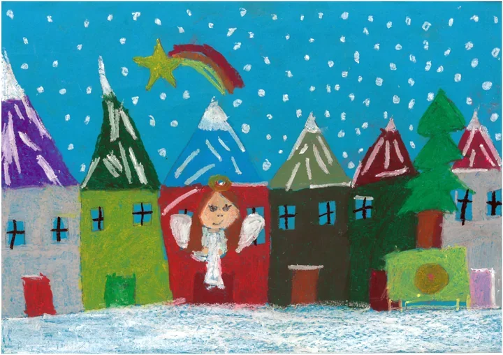 Mikołajkowy czas w pracowni Renaty Dorosz - dziecięca fantazja na kartonie