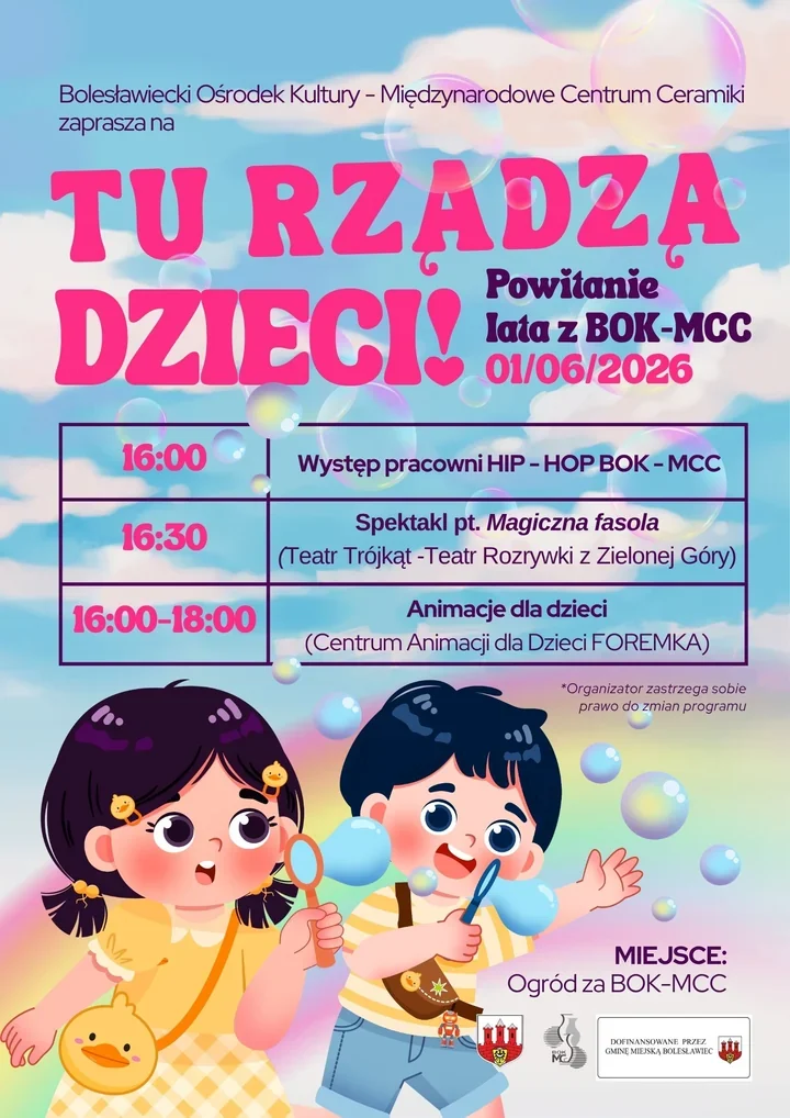 Dzieci przejmą ogród BOK-MCC. Będzie hip-hop, teatr i animacje