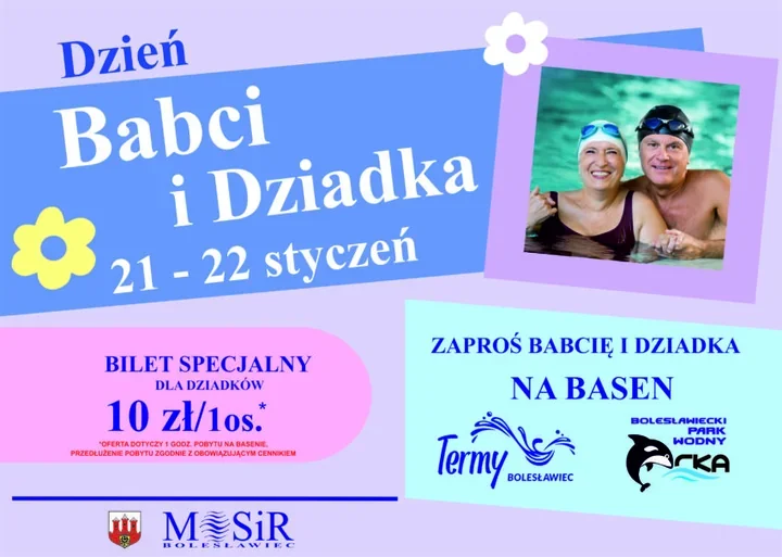 Dzień Babci i Dziadka na basenie - tańsze wejścia w Termach i Orce