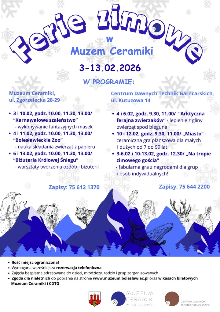 Warsztaty i gry w Muzeum Ceramiki - ferie pełne tworzenia z gliny i papieru