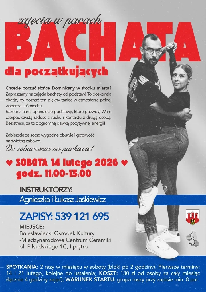 Bachata dla początkujących - sobotnie warsztaty w Bolesławieckim Ośrodku Kultury