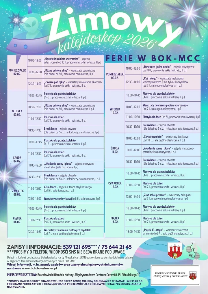 Ferie pełne kolorów - warsztaty i zajęcia dla dzieci w BOK-MCC