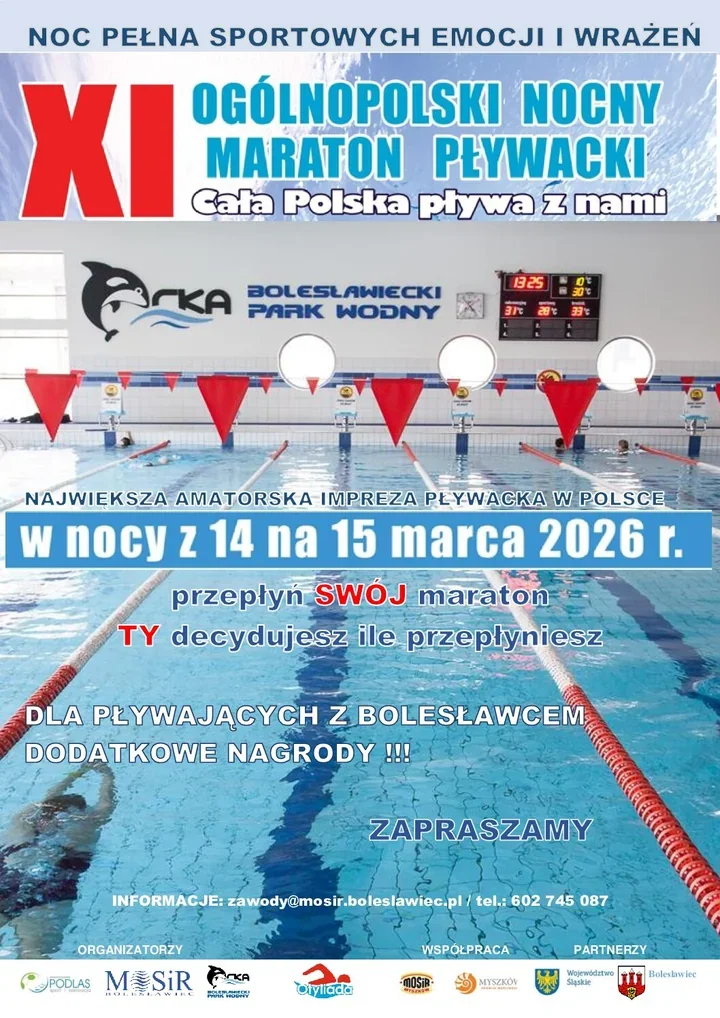 Nocna OTYLIADA nad Orką – maraton pływacki znów rozświetli Bolesławiec