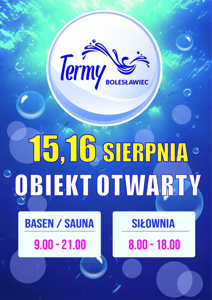 Termy Bolesławiec będą otwarte przez cały weekend. Znamy godziny
