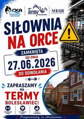 Siłownia w ORCE będzie zamknięta. Ćwiczący mają alternatywę