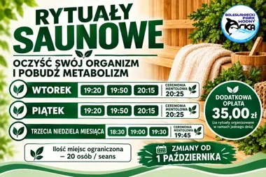 Rytuały saunowe w Bolesławcu. Nowe godziny i limit miejsc