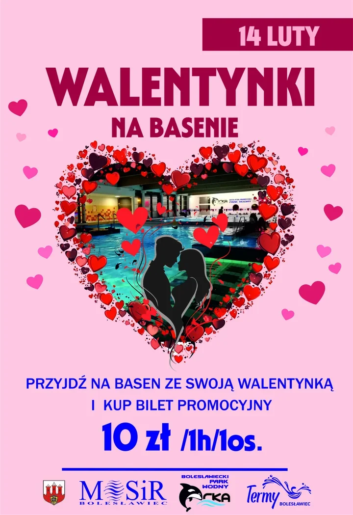 Walentynkowa godzina relaksu na basenie - wejście za 10 zł od osoby