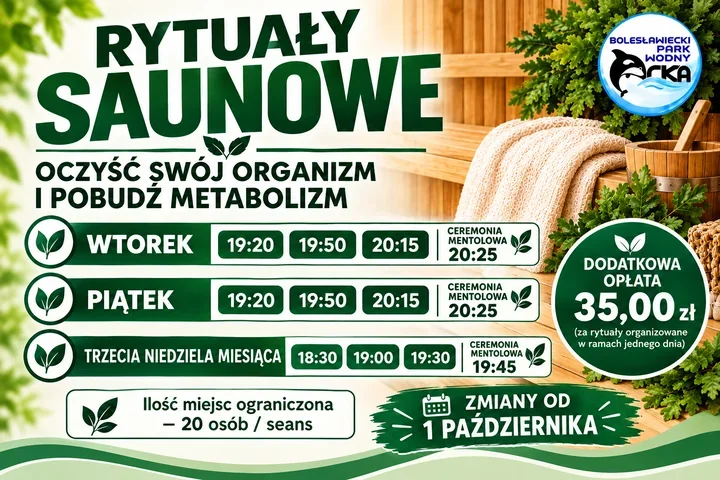 Rytuały saunowe w Bolesławcu. Nowe godziny i limit miejsc