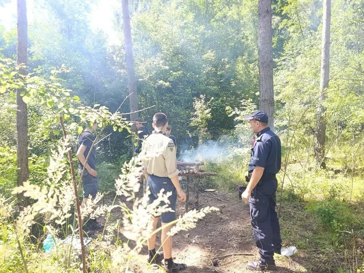 Harcerze w Borach Dolnośląskich usłyszeli od policjantów ważną lekcję