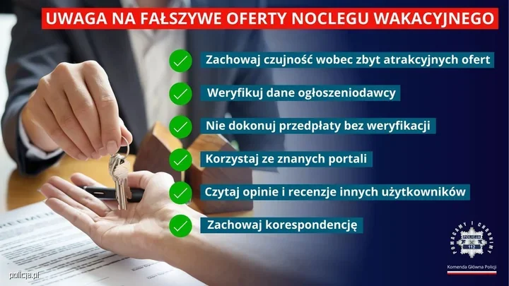 Wakacyjny nocleg i szybka dopłata - tak oszuści wyłudzają pieniądze