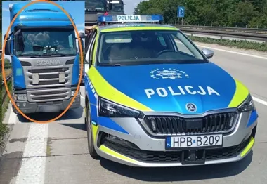 Ciężarówka jechała zygzakiem po A4 - policja zatrzymała 32-latka