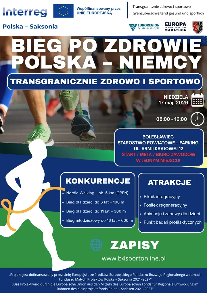 Bieg po zdrowie połączy dzieci i dorosłych z pogranicza